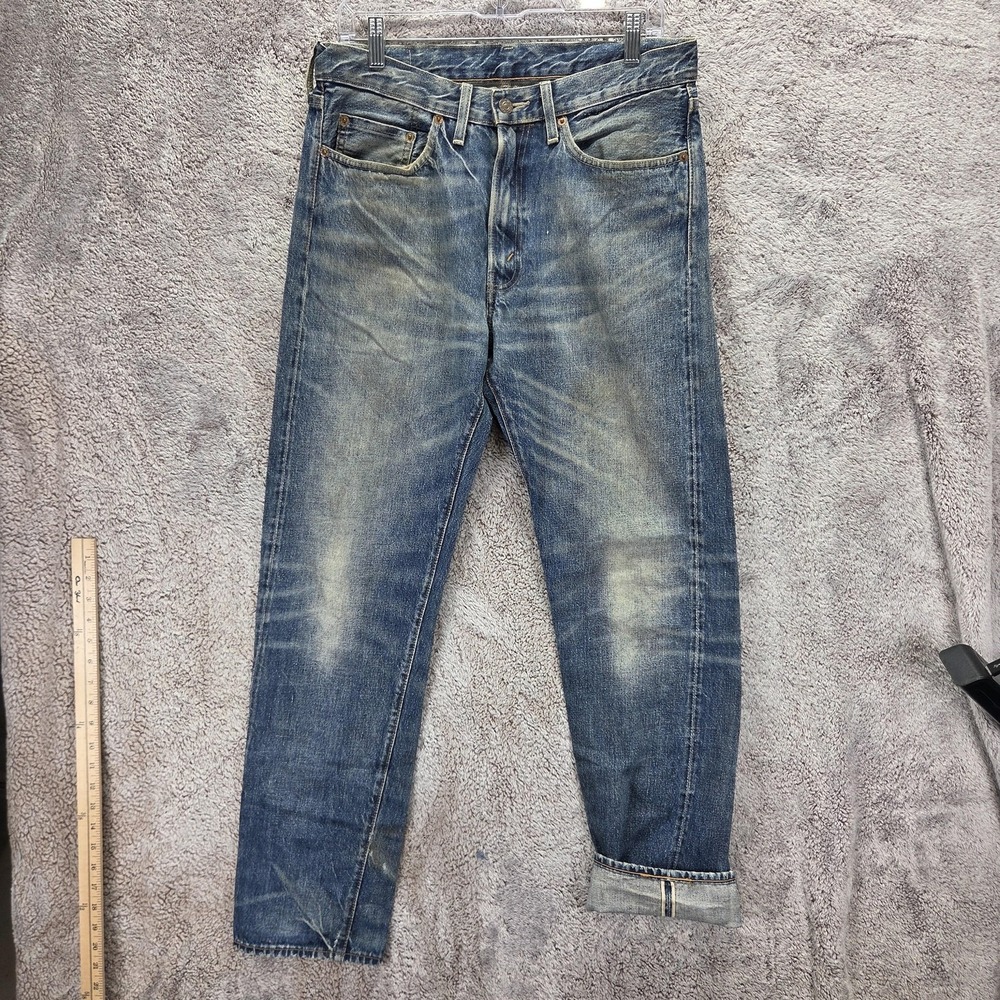 Levis 501Z XX Jeans Mens 32x32 Blue Selvedge LVC Distressed Zip Fly 1954